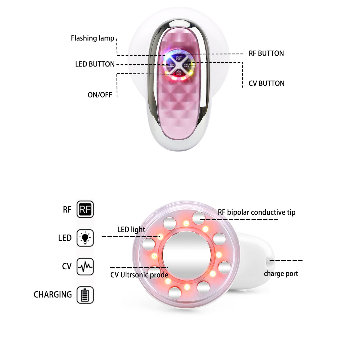 3 in 1 Ultrasound Cavitation EMS Fat Burn Massager