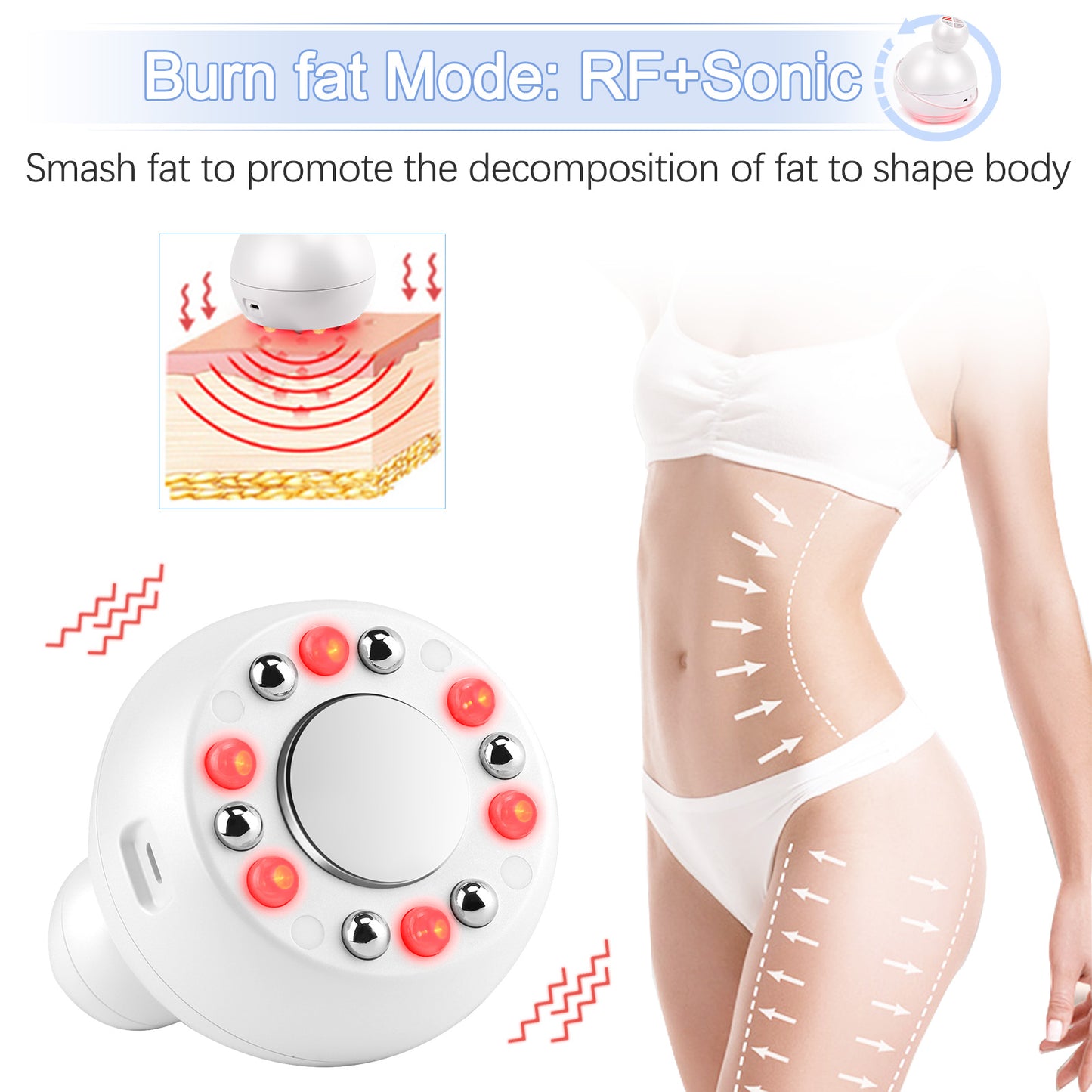 Ultrasonic Cavitation Fat Burning Machine Body Sculpting Slimming Massager