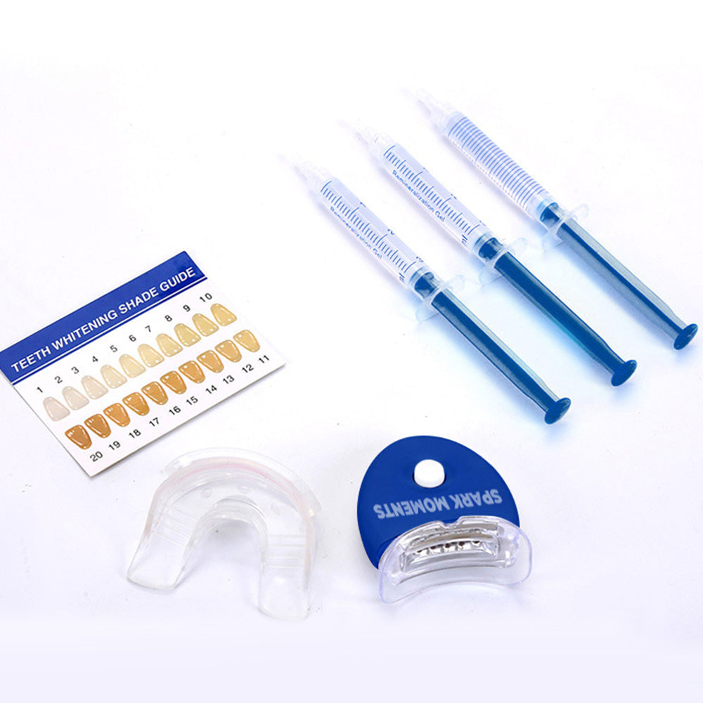 SPARK MOMENTS Teeth Whitening Kit, LED Light Tooth Whitener with Mouth Trays and Remineralizing Gel, Restores Your White Smile Mint