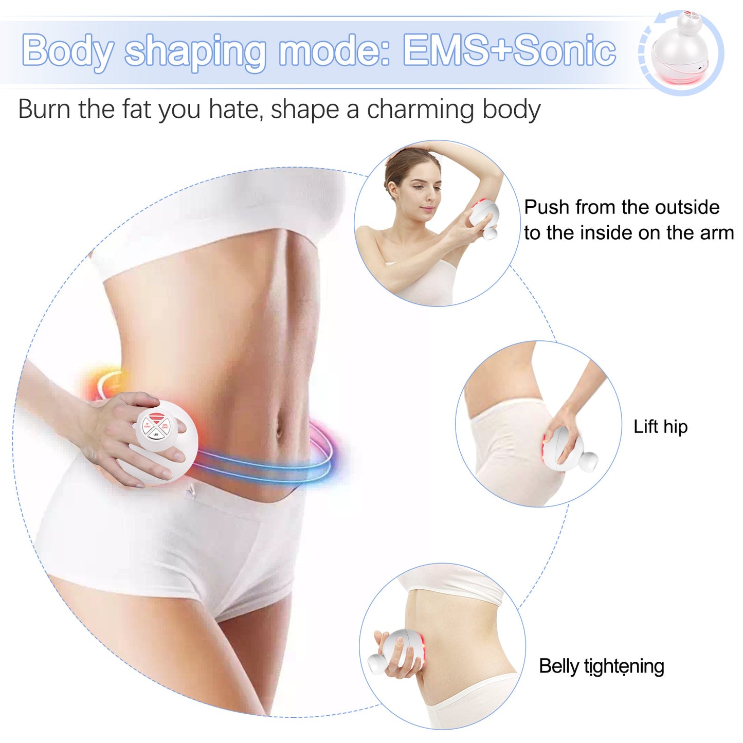 Ultrasonic Cavitation Fat Burning Machine Body Sculpting Slimming Massager