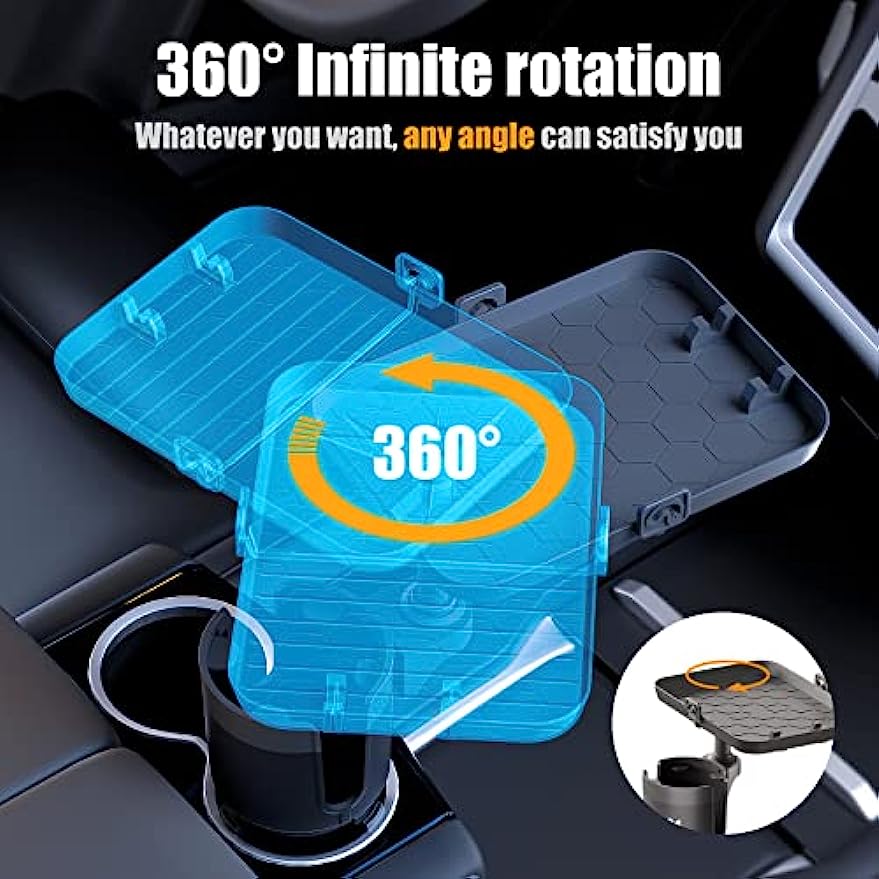 Cup Holder Tray for Car Cup Holder Expander for Car Drink Holders Compatible with Detachable Tray Table