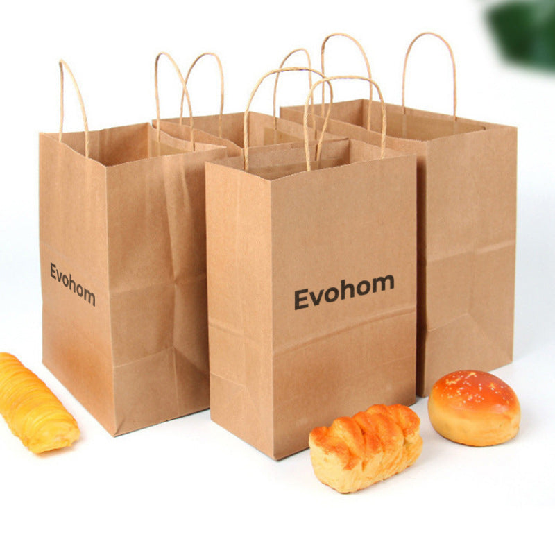 Evohom 50 PCS Paper Bags for Household Use Brown Paper Bags with Handles, Large Gift Bag Bulk Paper Bags for Valentine's Day Gifts Small Business Retails Paper Bags