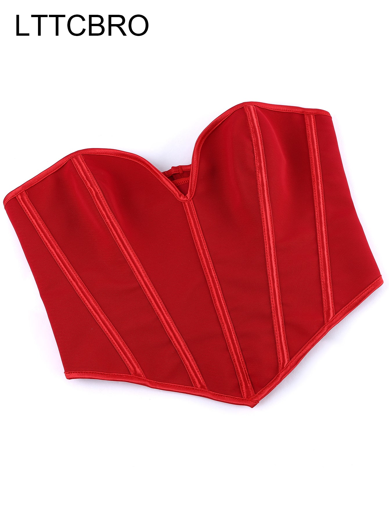 LTTCBRO Rot Matte Muster Korsett Top Body für Frauen Sexy Palace Bustier Schnürung Unterbrust Dessous Bodyshaper