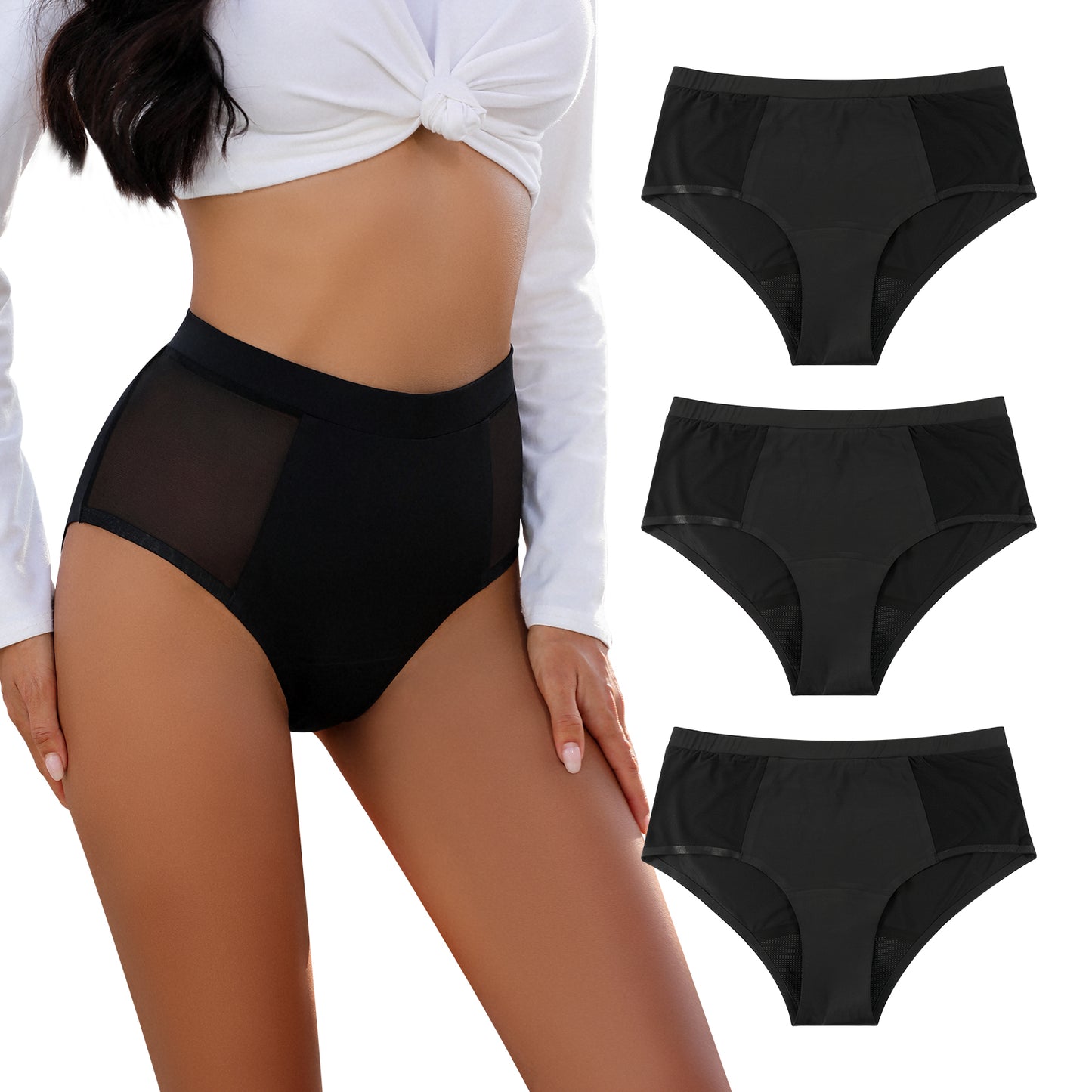 Womens Underwear Cotton Bikini Panties Lace Soft Briefs Hipster