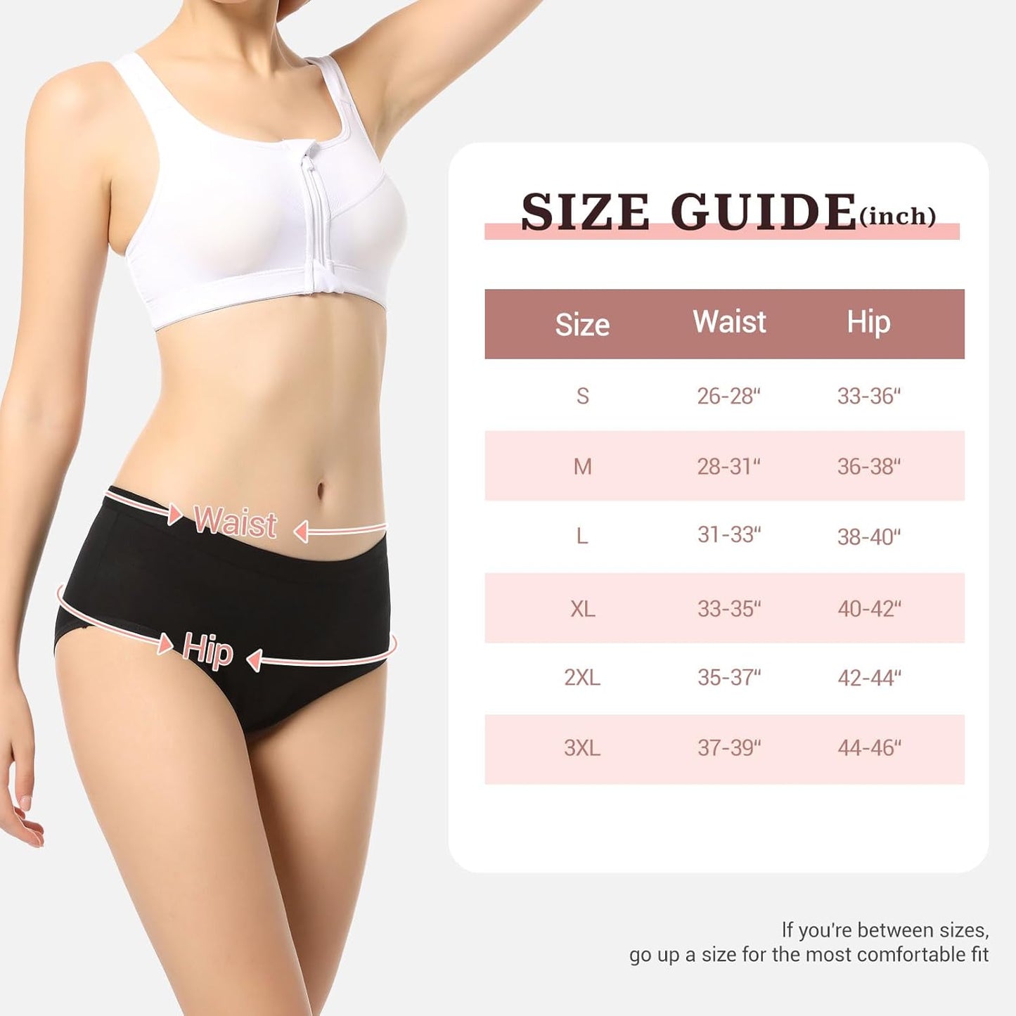 VOXSHE Incontinence Underwear for Women Washable Leakproof Womens Incontinence Panties for Light Bladder Leaks, 50ml Absorbent Underwear for Women Black 3pk S