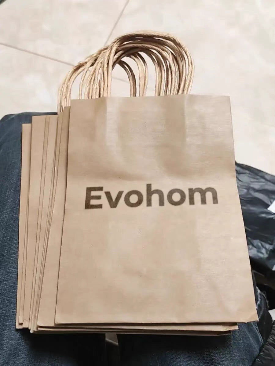 Evohom 50 PCS Paper Bags for Household Use Brown Paper Bags with Handles, Large Gift Bag Bulk Paper Bags for Valentine's Day Gifts Small Business Retails Paper Bags