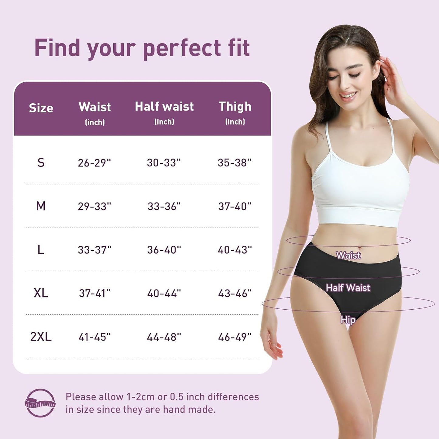 Carer Period Underwear for Women Heavy Flow Period Panties Cotton Leak Proof Underwear Briefs for Menstrual Light Incontinence 3pk