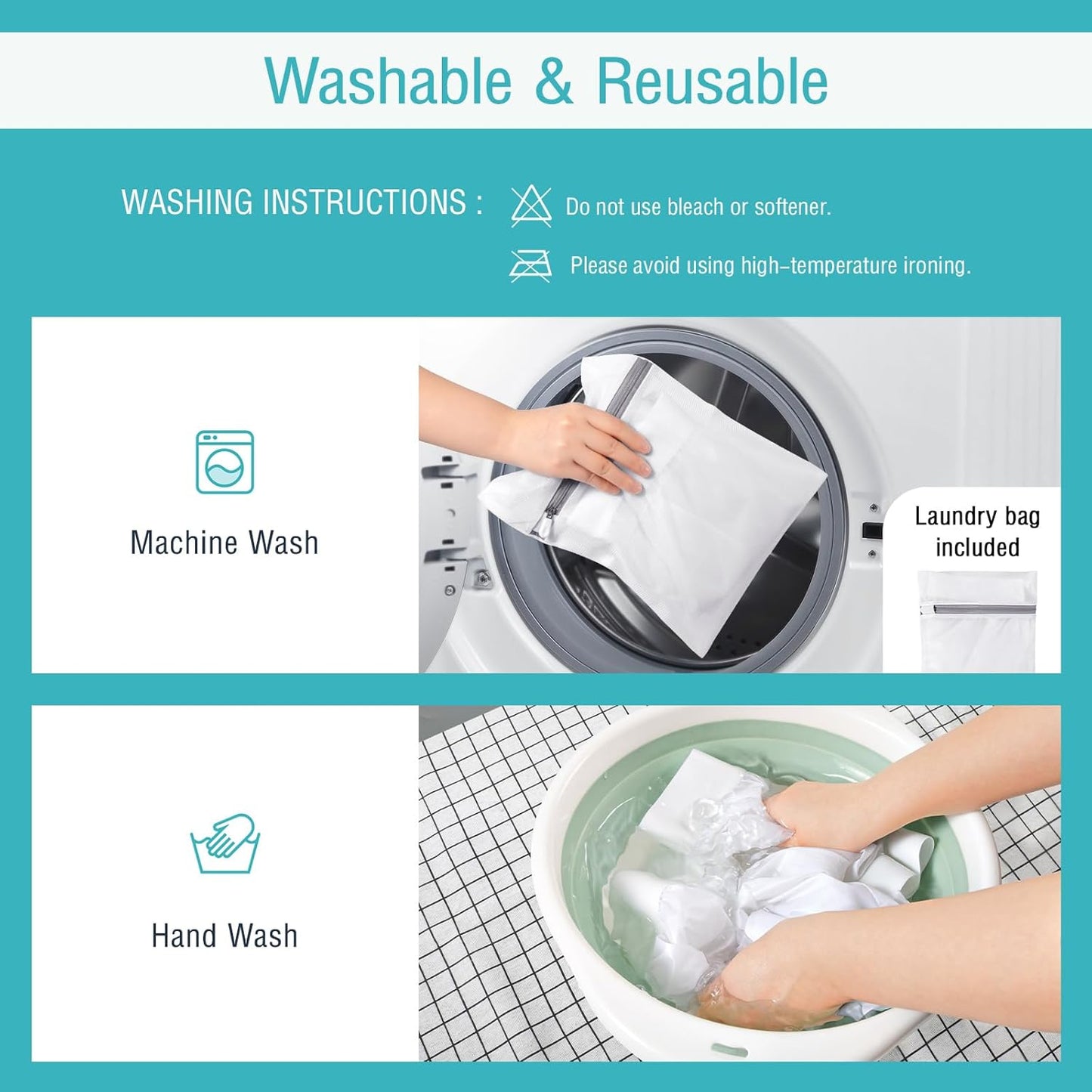 Carer Adult Diaper Covers 2PCS Washable, Leakproof Incontinence Underwear for Men Women Enclosed Elastic, Widened Waistband Design Protection for Long-Term Care & Daily Use(White,Gray,2X-Large)