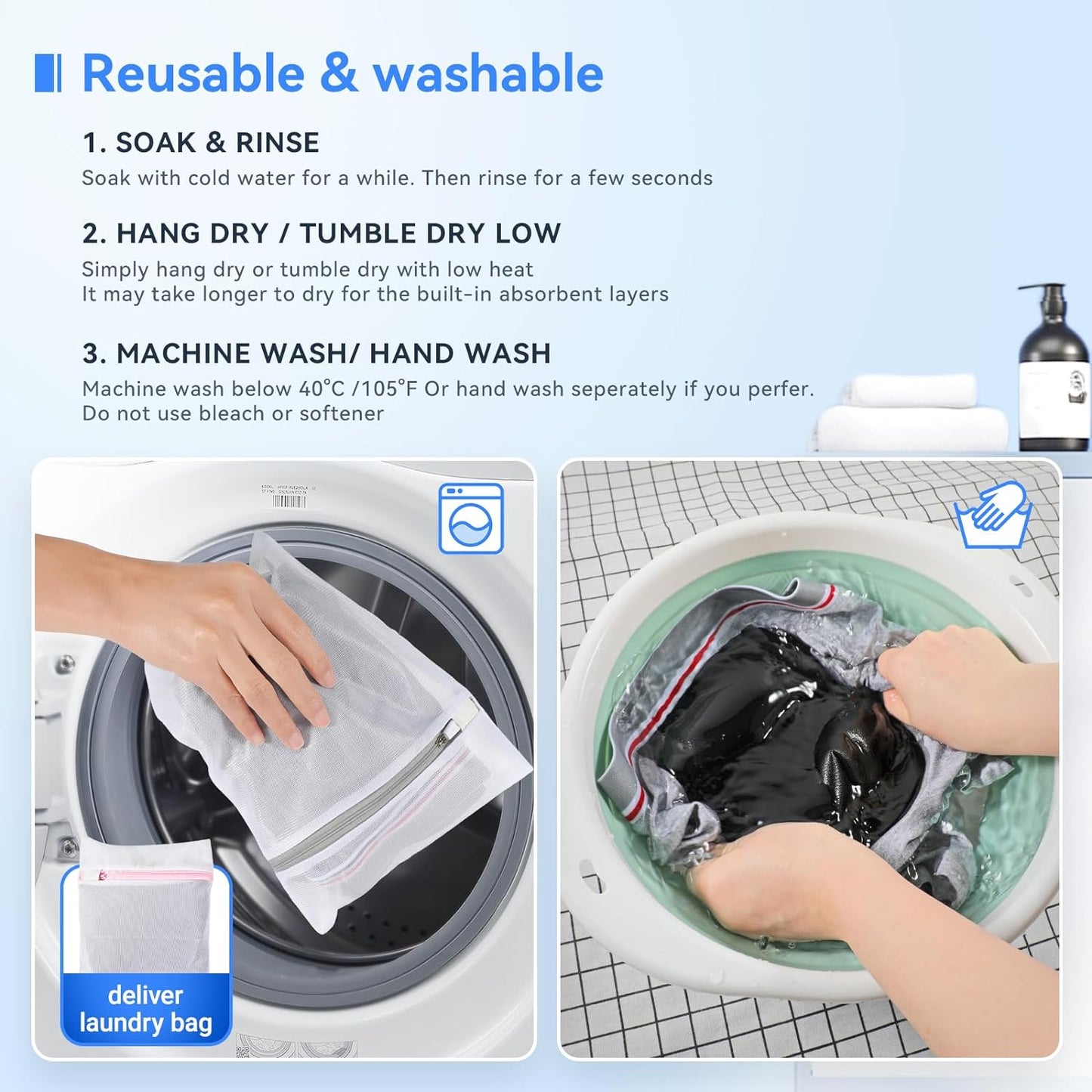 Mens Incontinence Boxer Briefs 2PCS Leakproof Urinary Incontinence Underwear for Men with Front Absorbent Area for Bladder Leakage Protection, Instant Absorbency Mens Incontinence Underwear, Medium