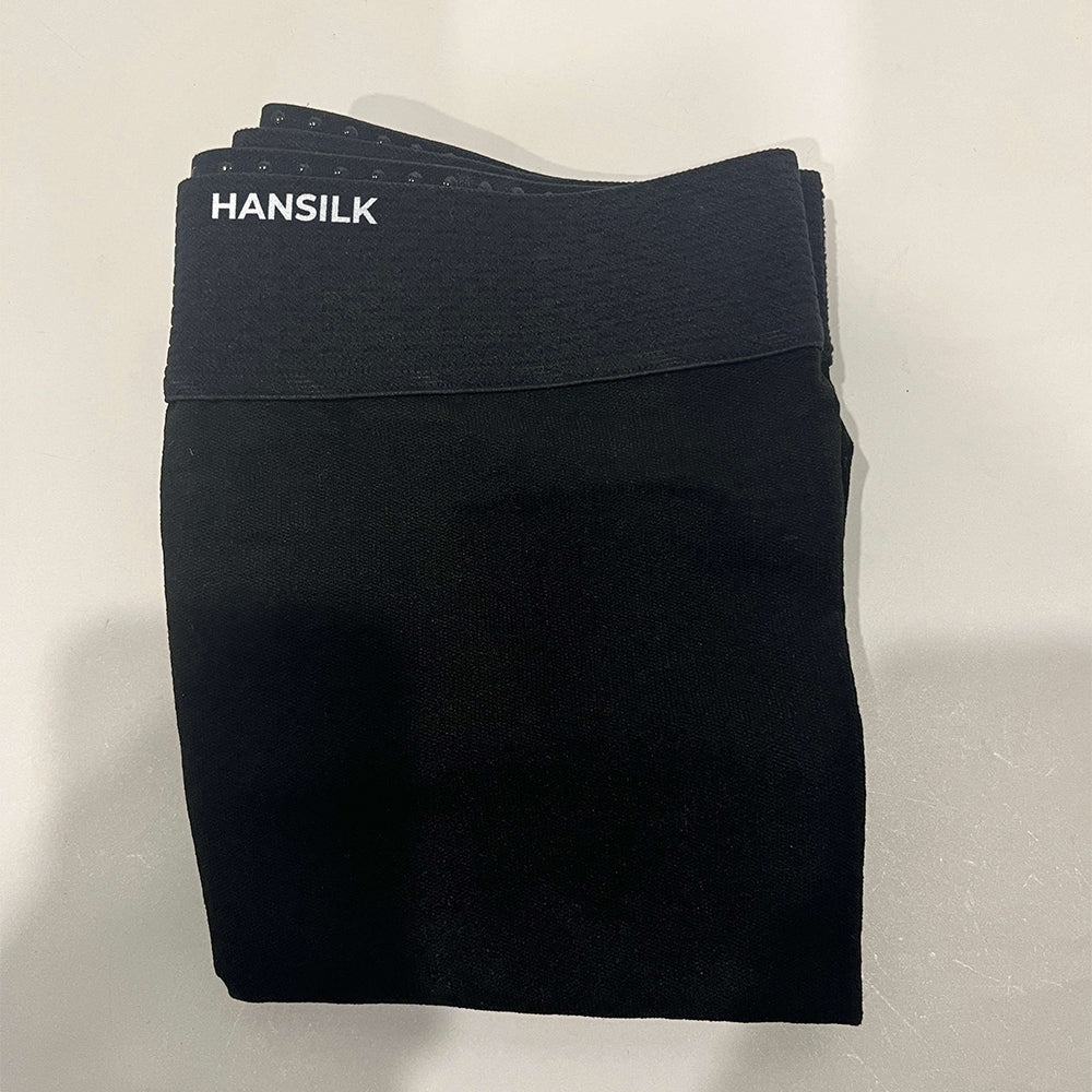 HANSILK Compression Stockings 20-30 mmhg Graduated Compression Socks Open Toe Compression Support Hose Compression Socks for Medical or Therapeutic Use for Swelling and Varicose Veins (Black)