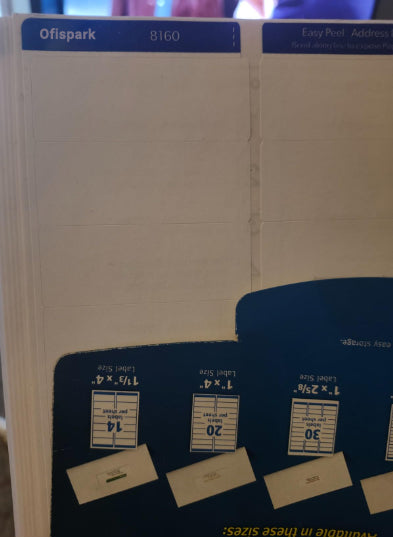 Ofispark Easy Peel Blank Labels, White, 750 Labels for Paper or Cardboard - Perfect for Writing, Marking, and Organizing