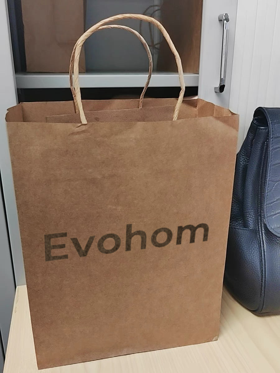 Evohom 50 PCS Paper Bags for Household Use Brown Paper Bags with Handles, Large Gift Bag Bulk Paper Bags for Valentine's Day Gifts Small Business Retails Paper Bags