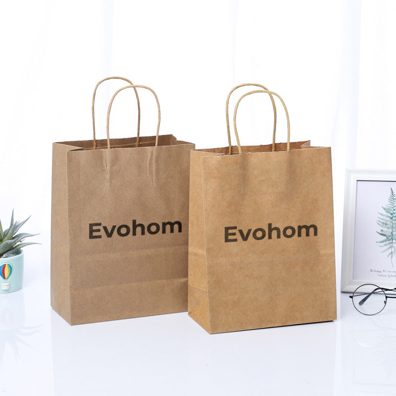 Evohom 50 PCS Paper Bags for Household Use Brown Paper Bags with Handles, Large Gift Bag Bulk Paper Bags for Valentine's Day Gifts Small Business Retails Paper Bags
