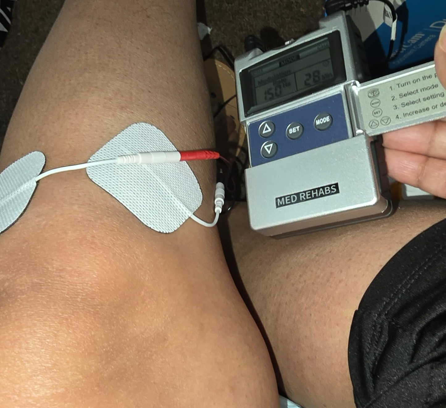 MED REHABS Digital Unit with Accessories - Unit Muscle Stimulator for Back Pain Relief, Shoulder Pain Relief, Neck Pain, Sciatica Pain Relief, Nerve Pain Relief, Hip Pain Relief