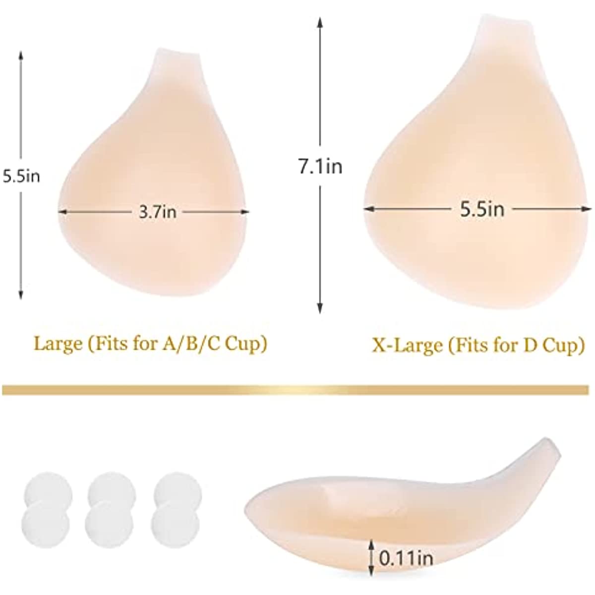 Silicone Adhesive Lift Bra Reusable Stick On Bra Invisible Breast Lift Petals