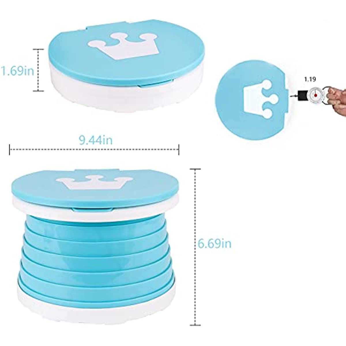 Portable Potty Travel Foldable Potty Chair Seat for Toddler Baby Kids Indoor Outdoor