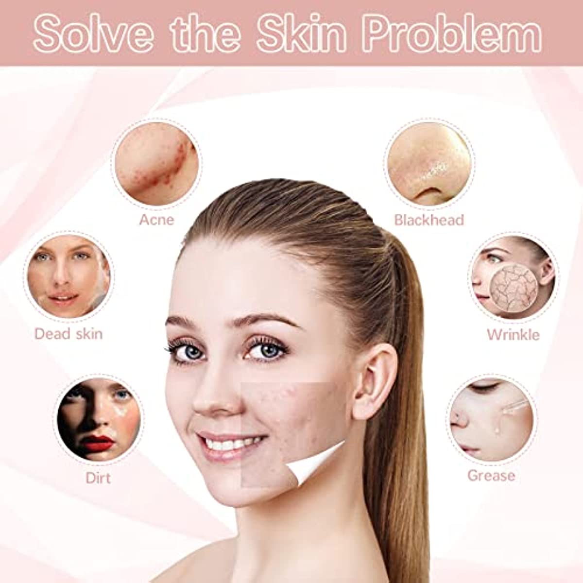 Ultrasonic Skin Scrubber, Electric Face Spatula with 4 Modes, Facial Blackhead Removal Pores Cleaner