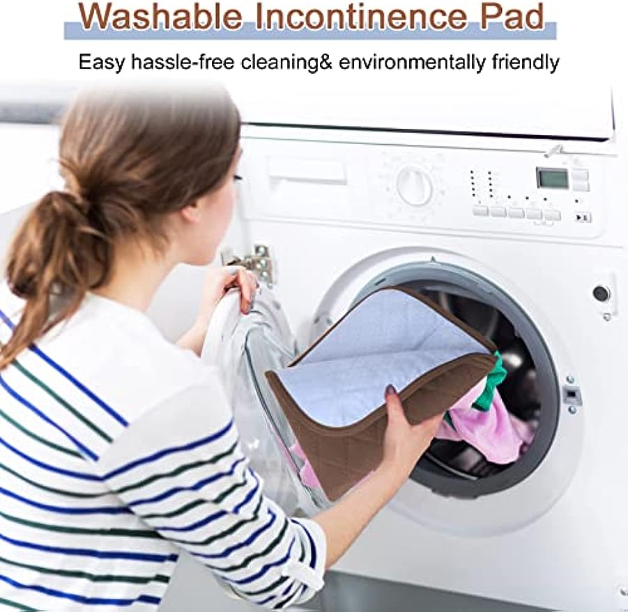 CARER Healthcare Incontinence Pregnancy Incontinence Sheets Incontinence Chair Pad Washable, Leakproof Lining Pee Pads for Adult, Non-Slip Waterproof Seat Pad for Elderly Kids Disabled