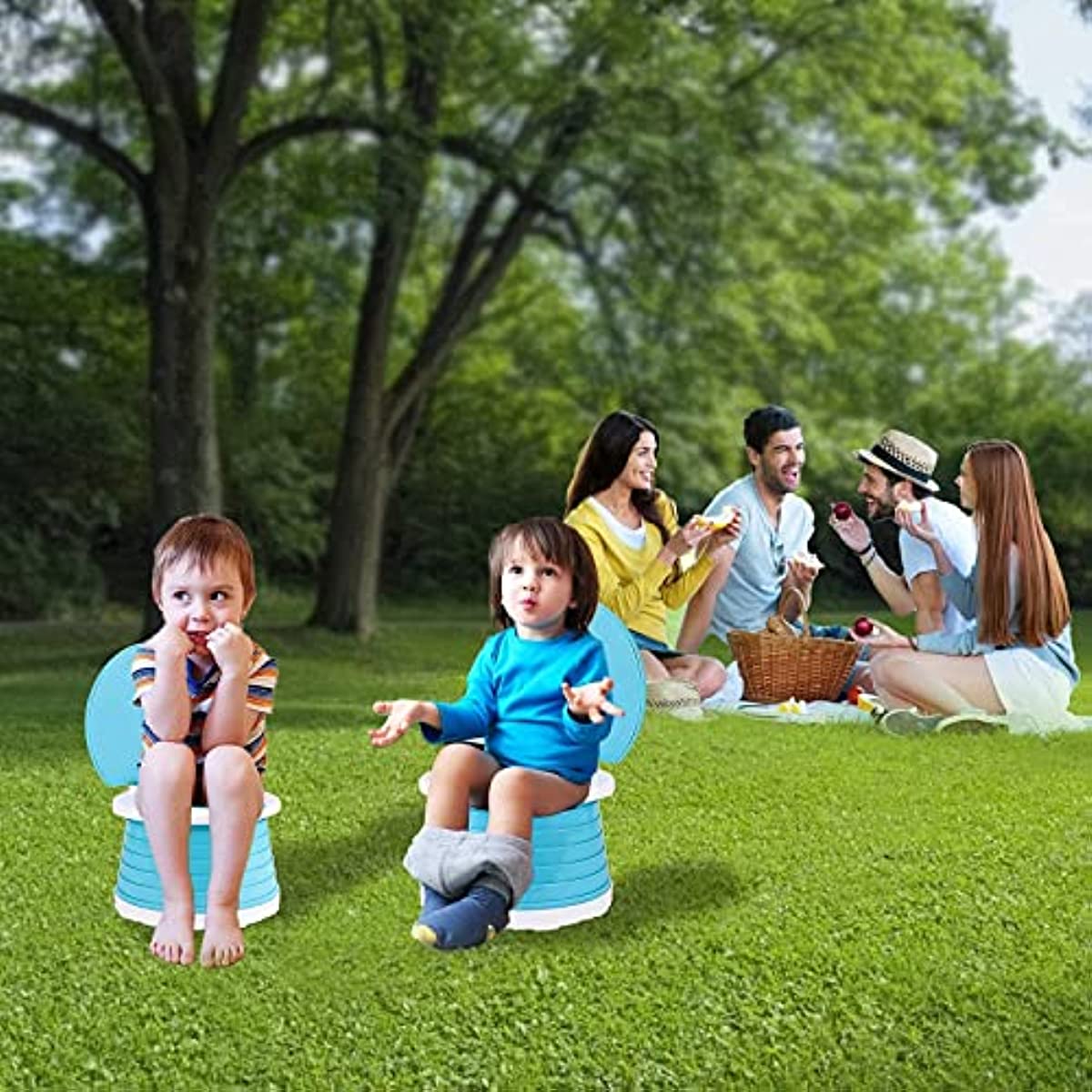 Portable Potty Travel Foldable Potty Chair Seat for Toddler Baby Kids Indoor Outdoor