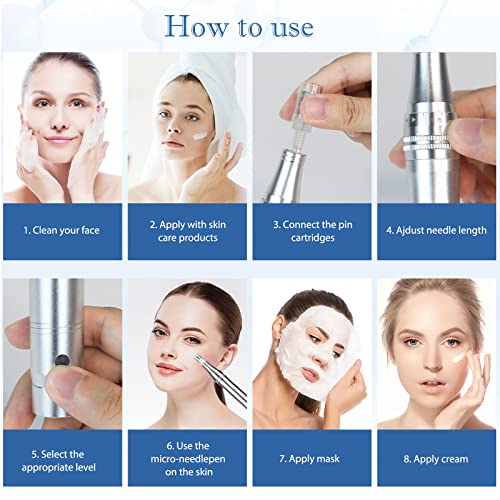 Auto Dermapen Elektrisch Microneedling Pen für Anti Aging 0.25mm-2.0mm für Faltenentfernung Falten Stretch Marks