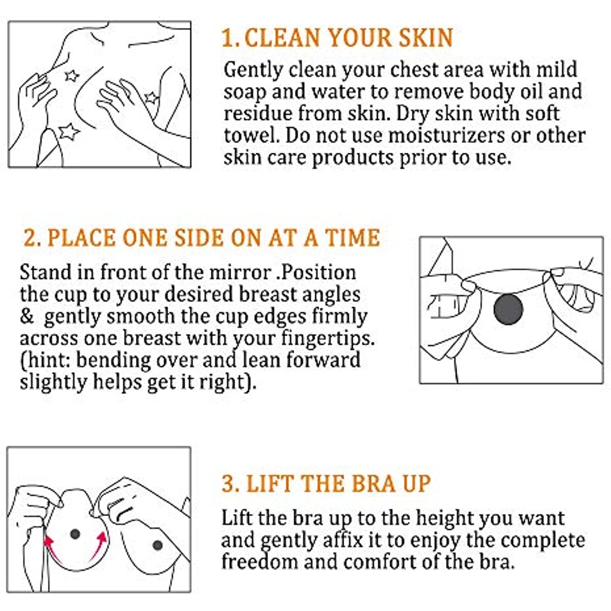 Silicone Adhesive Lift Up Bra Stick On Bra Invisible Reusable Backless Strapless Breast Lift Petals for Deep V Push Up
