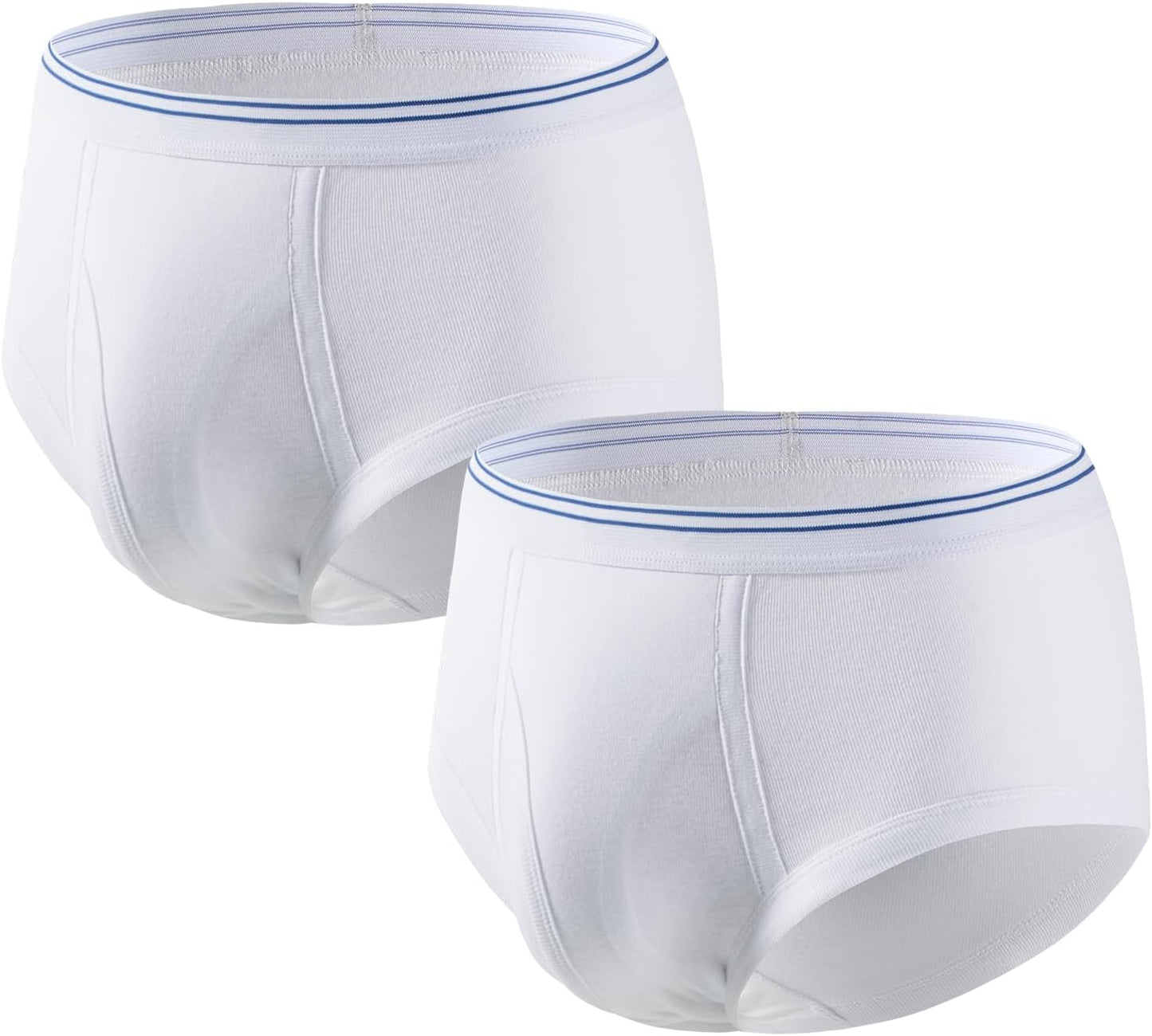 CYEVA Incontinence diapers, Men's Incontinence Underwear, Washable Urinary Incontinence Protective Underwear Surgical Recovery Reusable Incontinence Briefs for Prostate Surgery (White, XX-Large)