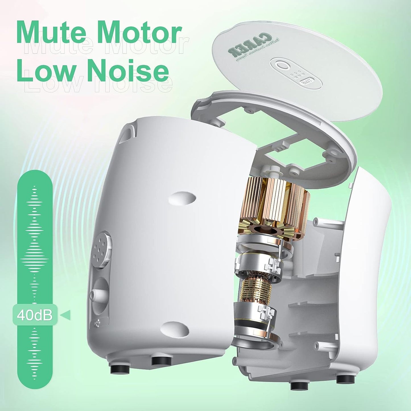 CARER Healthcare Incontinence Pregnancy Inhalers for Medical Purposes Portable Nebulizer, Ultrasonic Mesh Nebulizer Cool Mist Steam Inhaler for Moisture, USB/Battery Operated