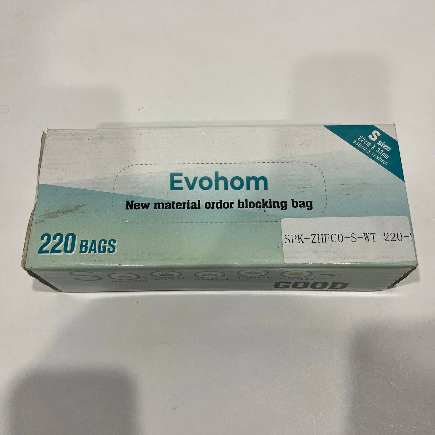 Evohom Plastic Bags for Disposing of Pet waste Disposable Bags for Pet Waste, Dog Poop Bags Dog Waste Bags Odor Blocking Bags for Cat Litter Disposal Durable Unscented Smelly Disposable Bags