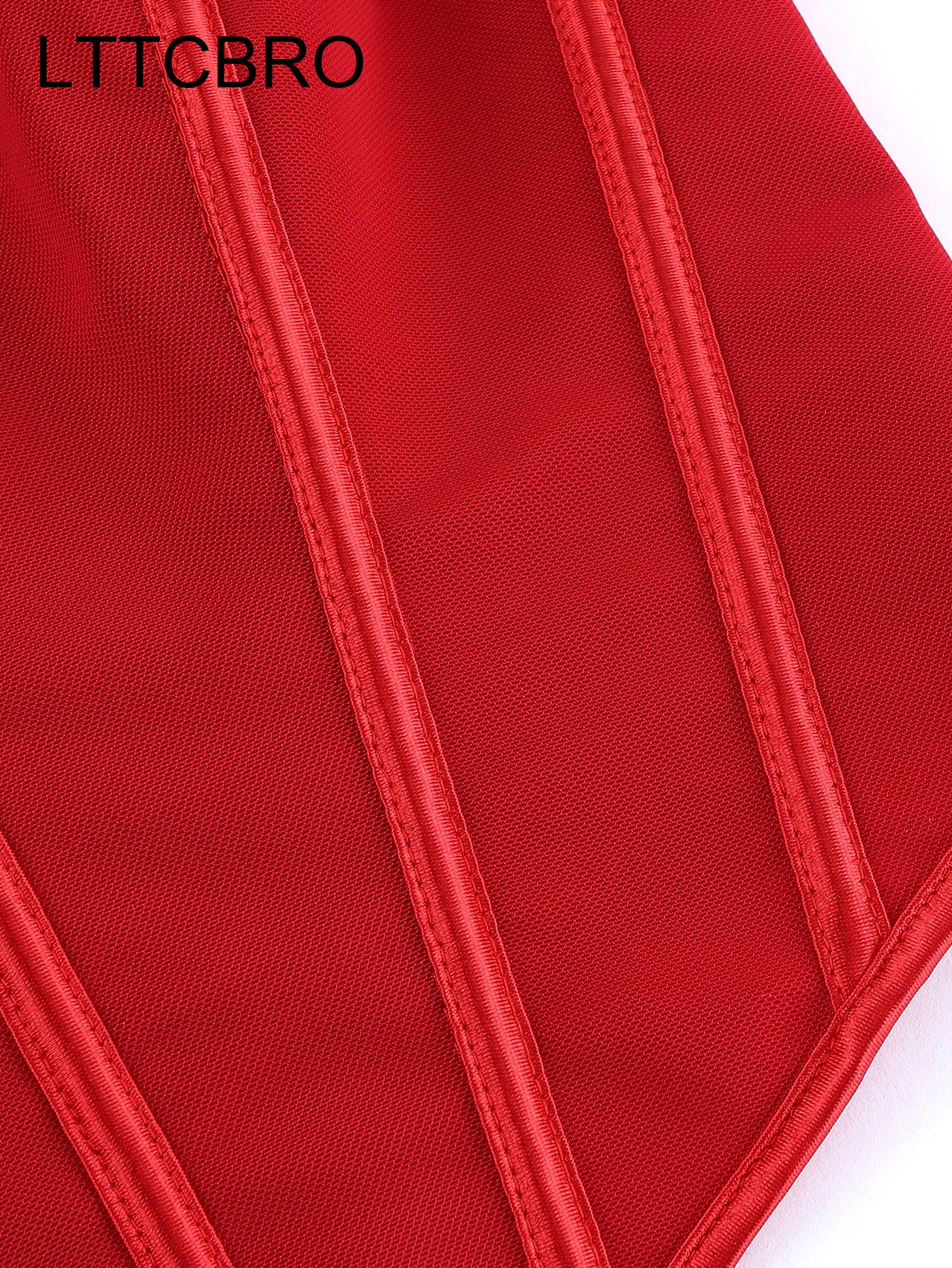 LTTCBRO Rot Matte Muster Korsett Top Body für Frauen Sexy Palace Bustier Schnürung Unterbrust Dessous Bodyshaper