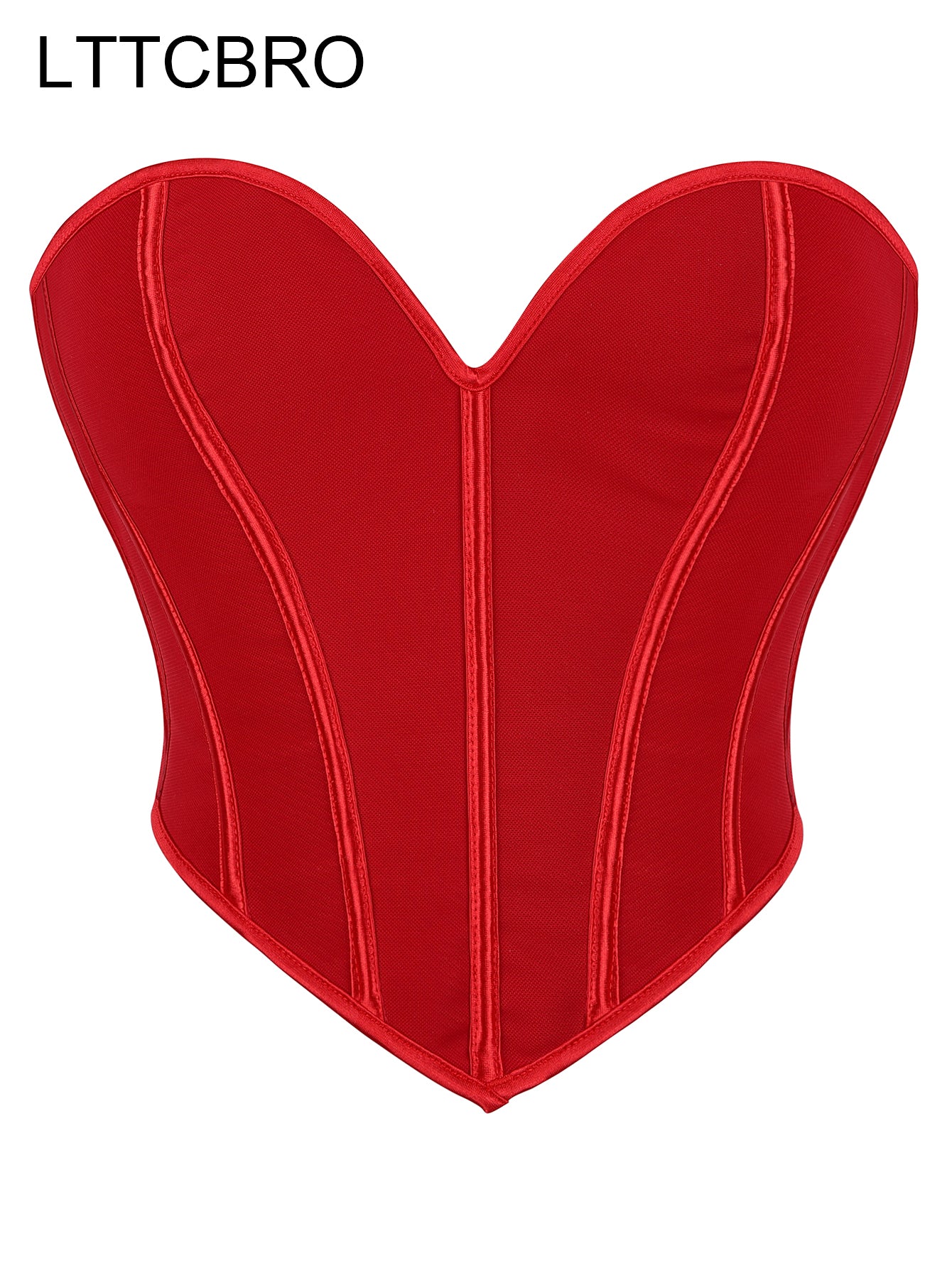 LTTCBRO Rot Matte Muster Korsett Top Body für Frauen Sexy Palace Bustier Schnürung Unterbrust Dessous Bodyshaper