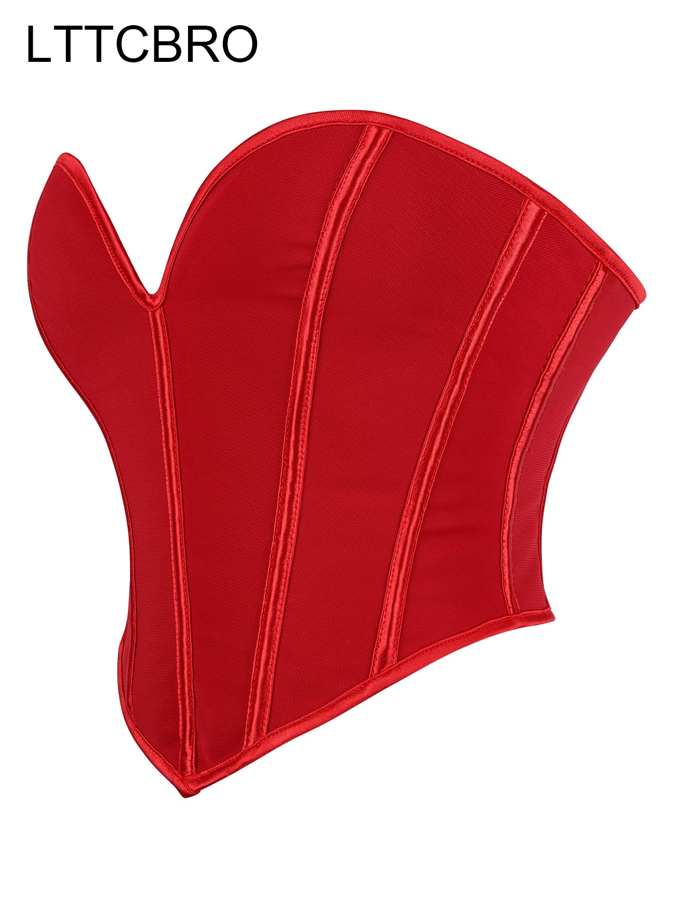 LTTCBRO Rot Matte Muster Korsett Top Body für Frauen Sexy Palace Bustier Schnürung Unterbrust Dessous Bodyshaper