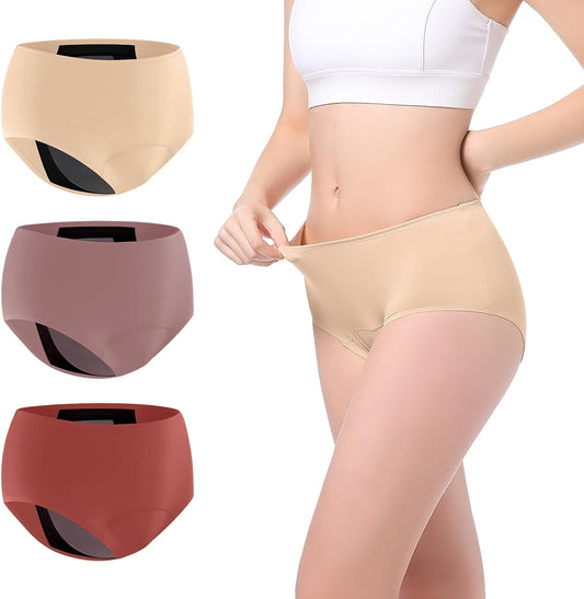 Carer Leak Proof Underwear for Women Washable Incontinence Underwear for Women 150ml Super Absorbent Bladder Leak Panties for Incontinence Postpartum Bladder Leakage Protective Panties 3 PCS, 2X-Large
