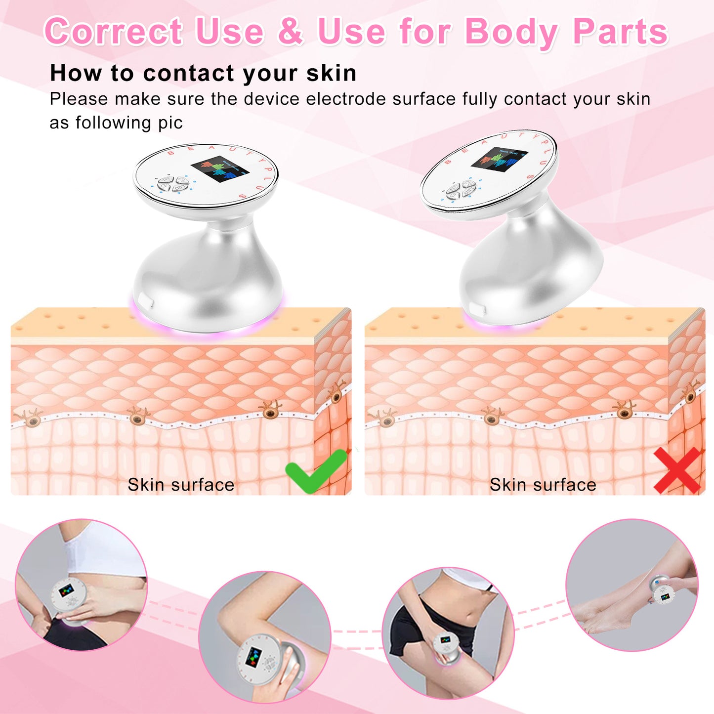 RF Body Shaping Machine Ultrasonic Cavitation Body Sculpting Fat Burning Massager