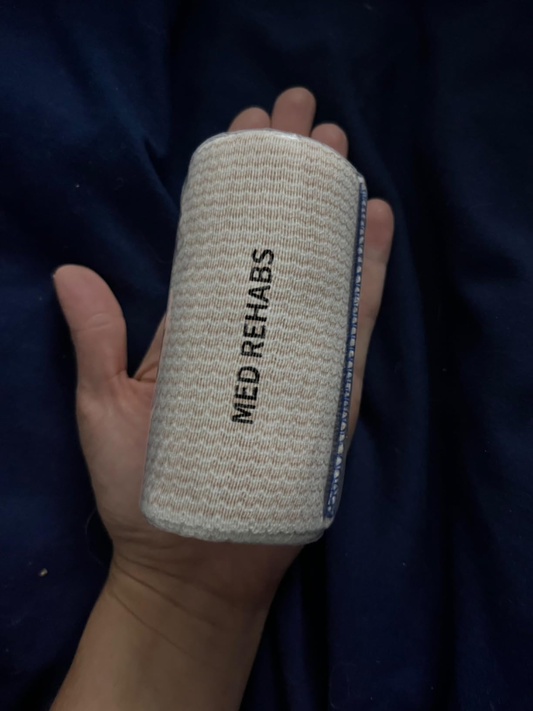 MED REHABS 4in Premium 2 Pack Elastic Bandage Wrap, Compression Wrap Bandage for Legs, Ankle, Knee, Tummy, Body, Lymphedema Wraps for Legs, Latex-Free