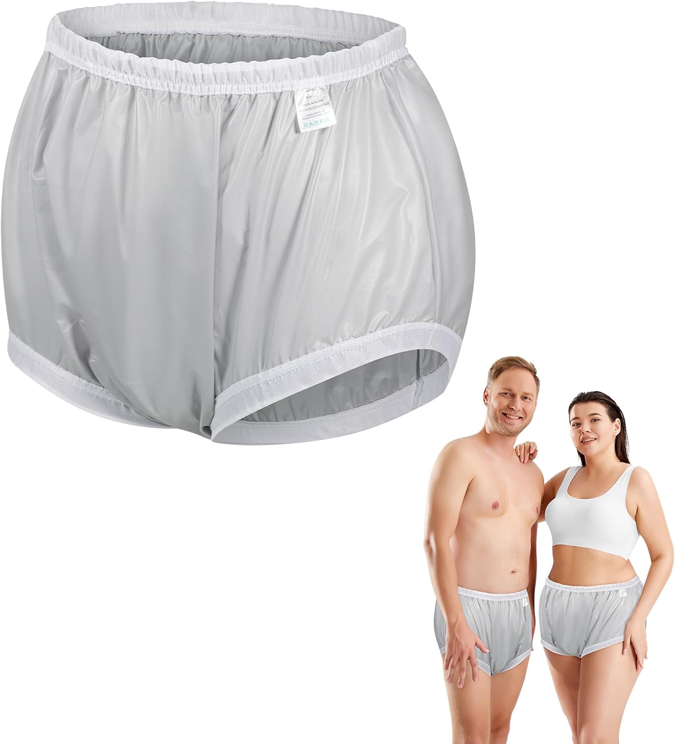 Carer Pull-On Waterproof Underwear Unisex Washable Diaper Cover for Incontinence Waterproof,Durable Leakproof Underwear for Incontinence to Use with Diapers & Briefs for Added Leakage Protection