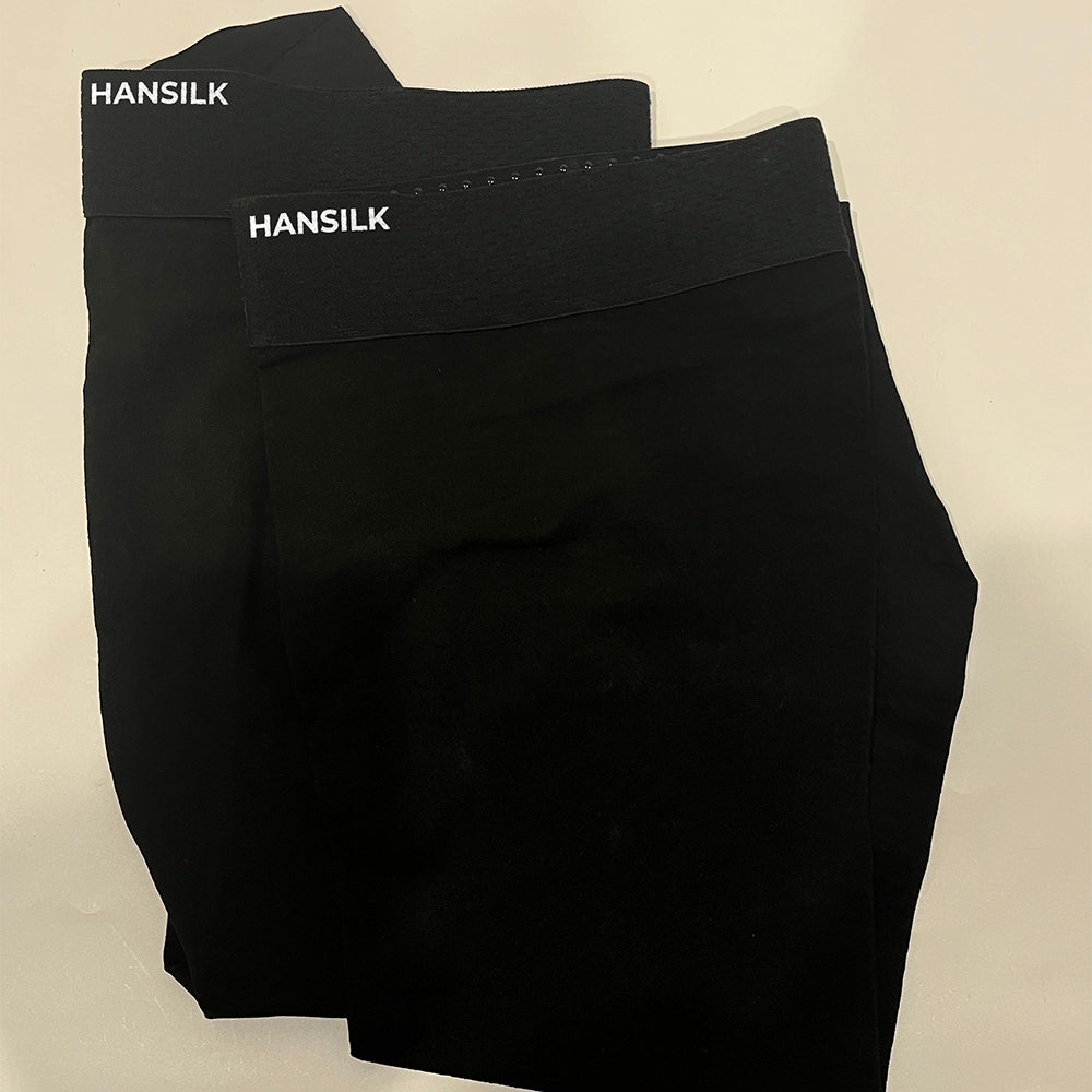 HANSILK Compression Stockings 20-30 mmhg Graduated Compression Socks Open Toe Compression Support Hose Compression Socks for Medical or Therapeutic Use for Swelling and Varicose Veins (Black)