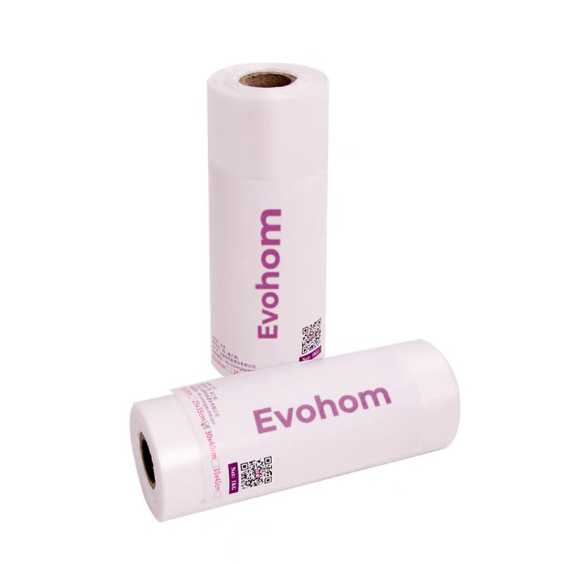 Evohom Plastic Food Storage Bags for Household Use Food Storage Bags, Clear Plastic Bags, Fresh-Keeping Bags Roll for Food, Fruit, Vegetable, Refrigerator Storage, Kitchen