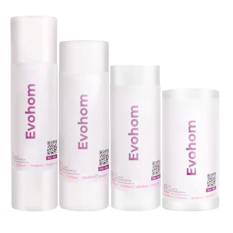 Evohom Plastic Food Storage Bags for Household Use Food Storage Bags, Clear Plastic Bags, Fresh-Keeping Bags Roll for Food, Fruit, Vegetable, Refrigerator Storage, Kitchen