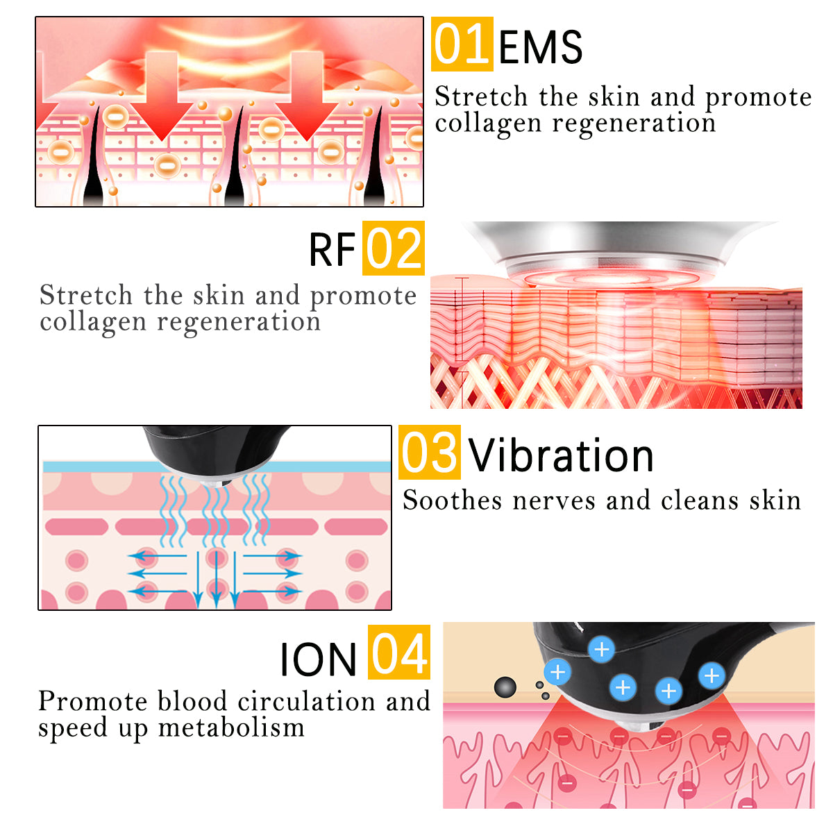 LED Skin Tightening Anti Wrinkle Facial Phototherapy Beauty Device