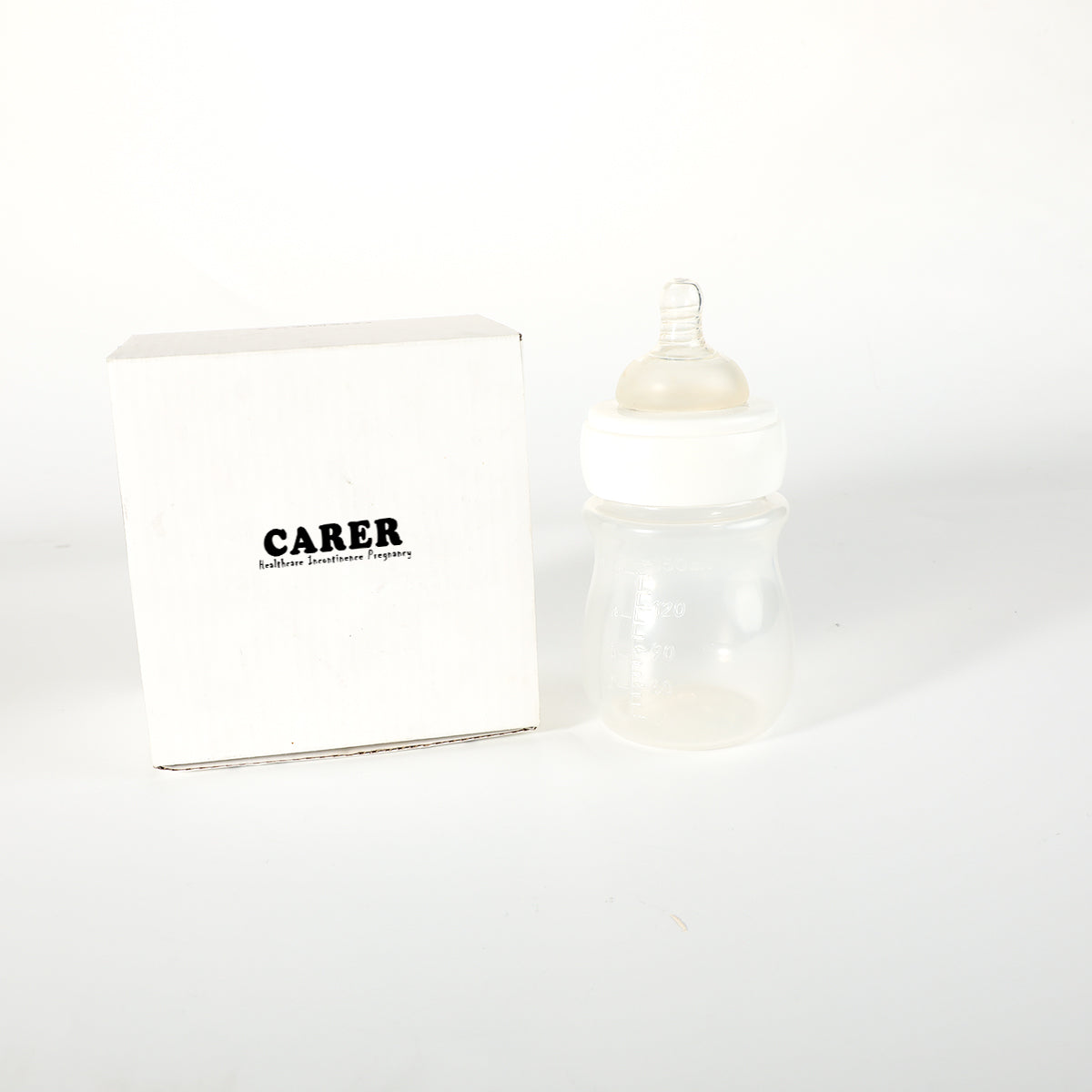 CARER Healthcare Incontinence Pregnancy Baby Bottles Simply Natural Glass Baby Bottles, 4 oz, 3 Pack