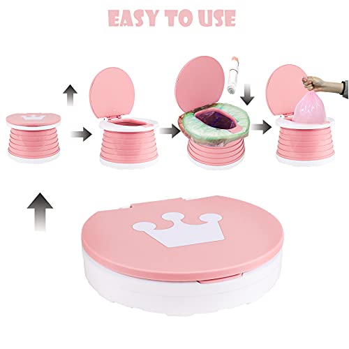 Travel Portable Potty Training Toilet for Toddler Baby Kids Potty Seat Indoor and Outdoor