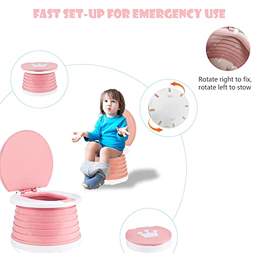 Travel Portable Potty Training Toilet for Toddler Baby Kids Potty Seat Indoor and Outdoor
