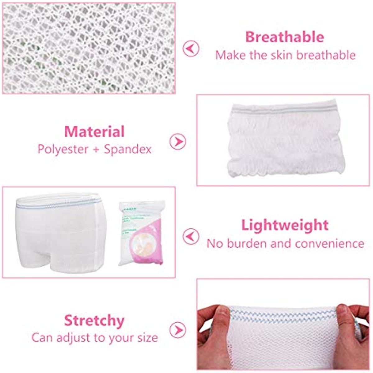 Mesh Underwear Postpartum Disposable C-Section Recovery Maternity Panties Briefs 2721-10/20