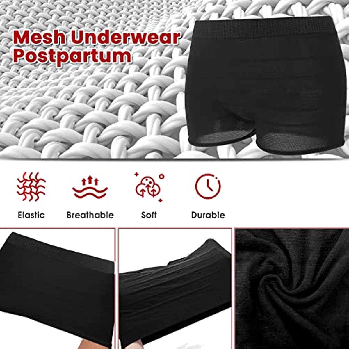 Mesh Postpartum Underwear Natural C-Section Delivery Post Surgical Recovery Disposable Women's Panties