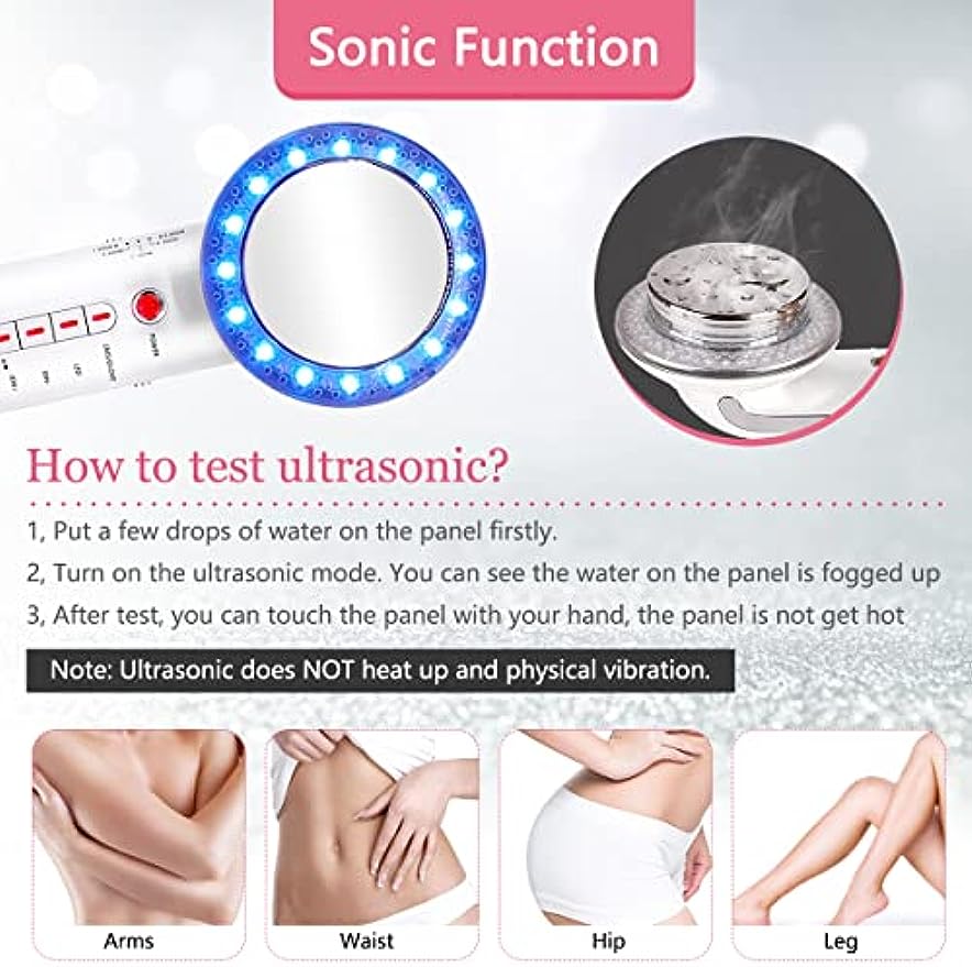 CARER Healthcare Incontinence Pregnancy Cosmetic Apparatus Using Ultrasound for Performing Aesthetic Skin Treatment Procedures 6 in 1 Portable Body Shạping Beauty Massager