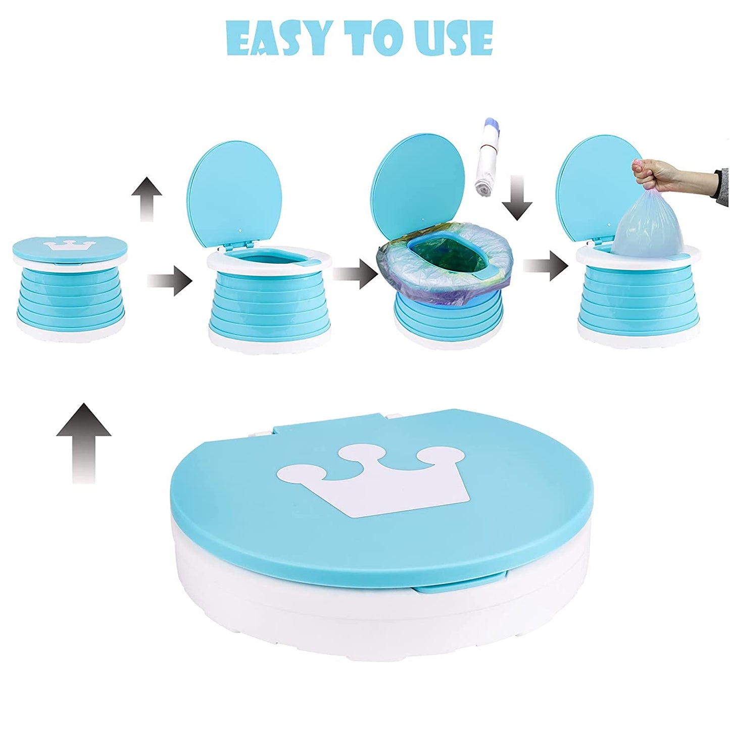 Travel Portable Potty Training Toilet for Toddler Baby Kids Potty Seat Indoor and Outdoor