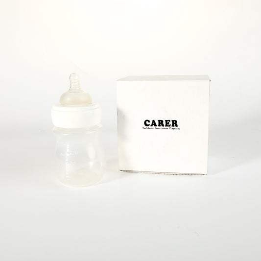 CARER Healthcare Incontinence Pregnancy Baby Bottles Simply Natural Glass Baby Bottles, 4 oz, 3 Pack